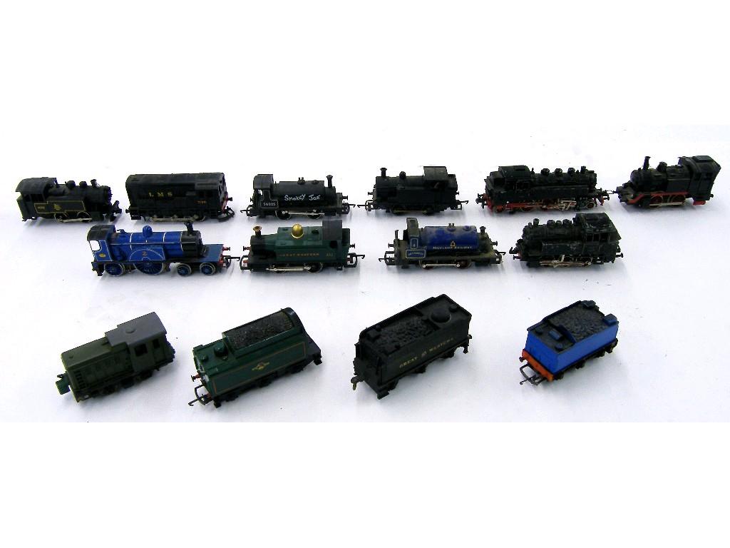 Appraisal: Eleven gauge electric locomotives with three tenders including Hornby Tri-ang