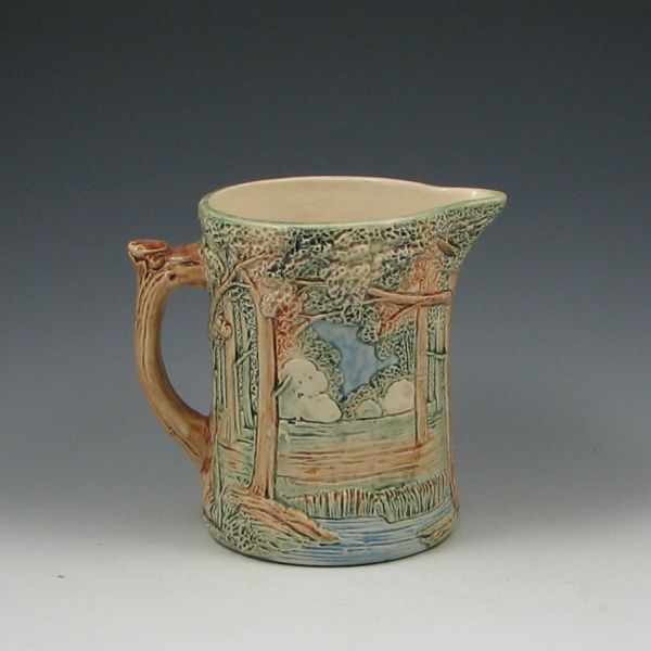 Appraisal: Weller Forest Pitcher marked Weller ''h one small glaze chip