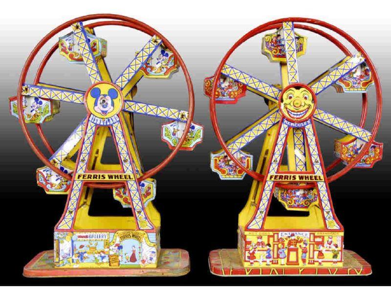 Appraisal: Lot of Chein Tin Wind-Up Ferris Wheel Toys Description Both