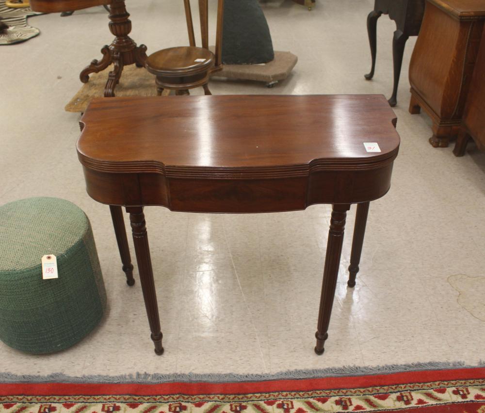 Appraisal: FEDERAL MAHOGANY CONSOLE GAME TABLE Sheraton substyle American late th