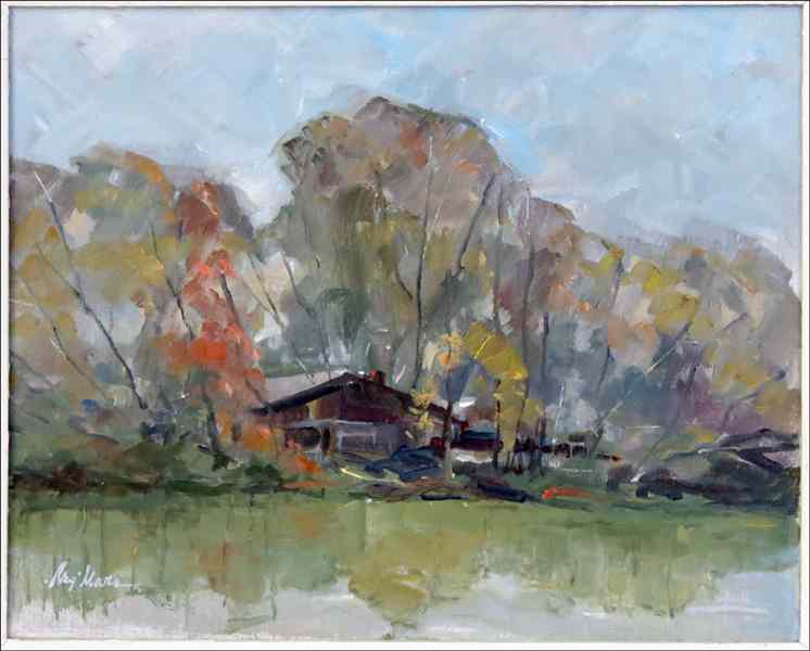 Appraisal: REGINALD MARS - HOUSE IN LANDSCAPE Oil on canvas signed