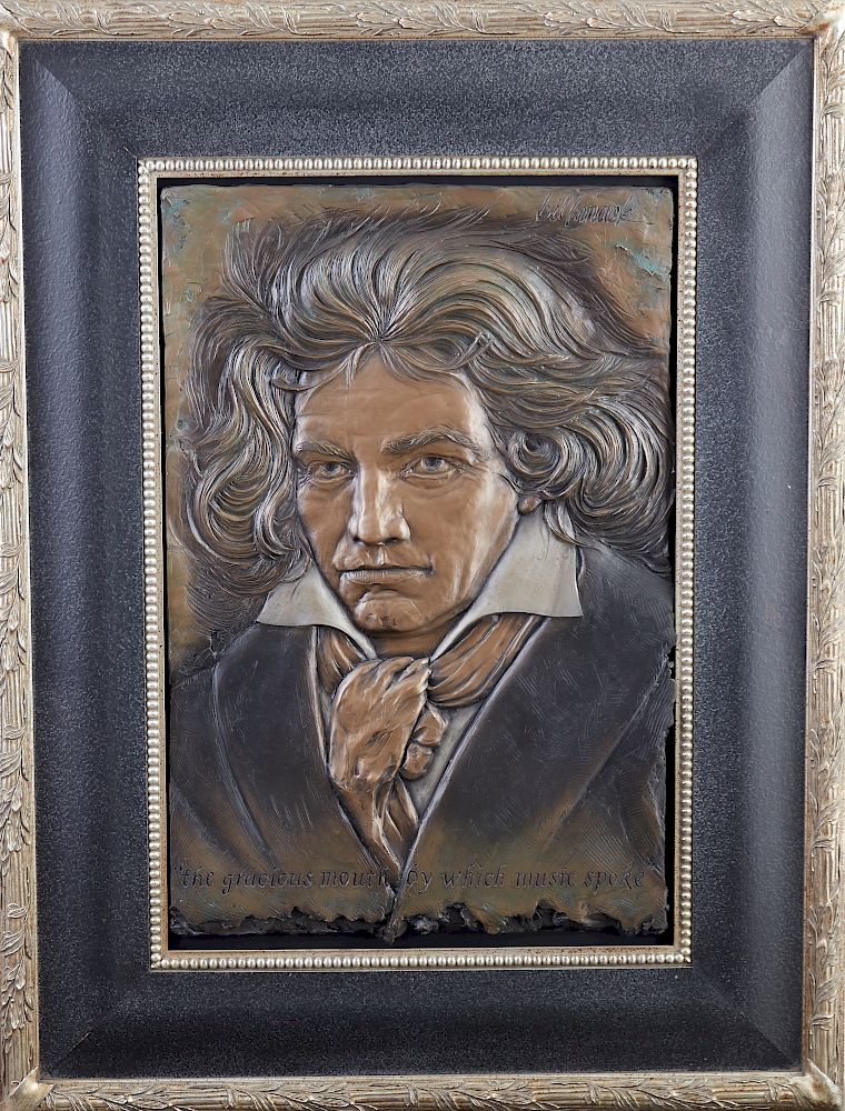 Appraisal: Bill Mack Beethoven Bonded Bronze Bill Mack b Bronze bas