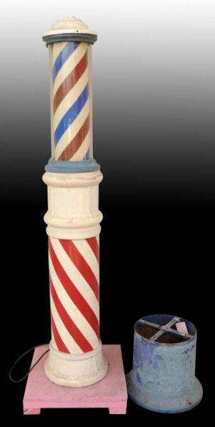 Appraisal: Barber Shop Pole Description Circa Working Old repaint Condition Very