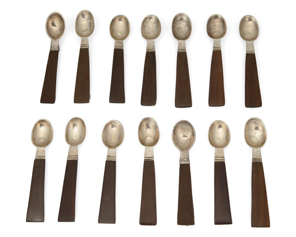 Appraisal: A set of William Spratling rosewood demitasse spoons William Spratling