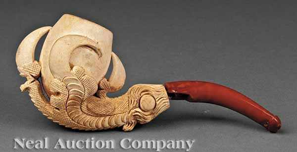 Appraisal: A Collection of Antique Meerschaum Pipes including a reclining courtesan