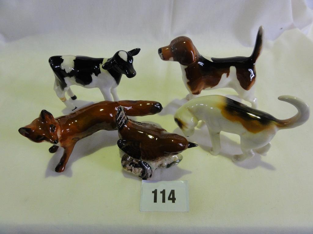 Appraisal: A collection of Beswick model animals comprising a running fox