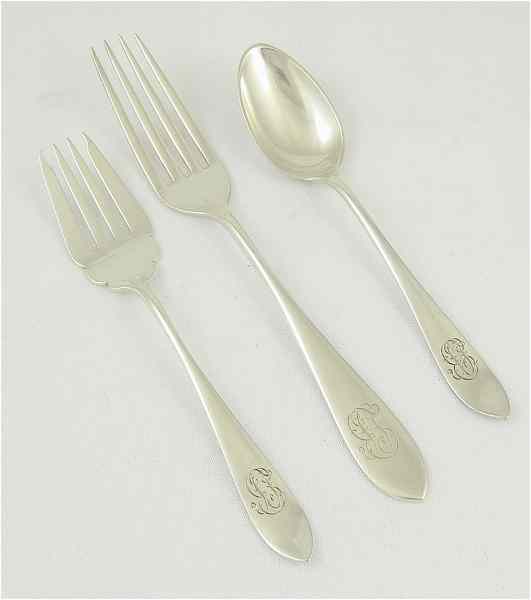 Appraisal: PIECE FRANK SMITH STERLING FLATWARE SET in the ''Martha Washington''