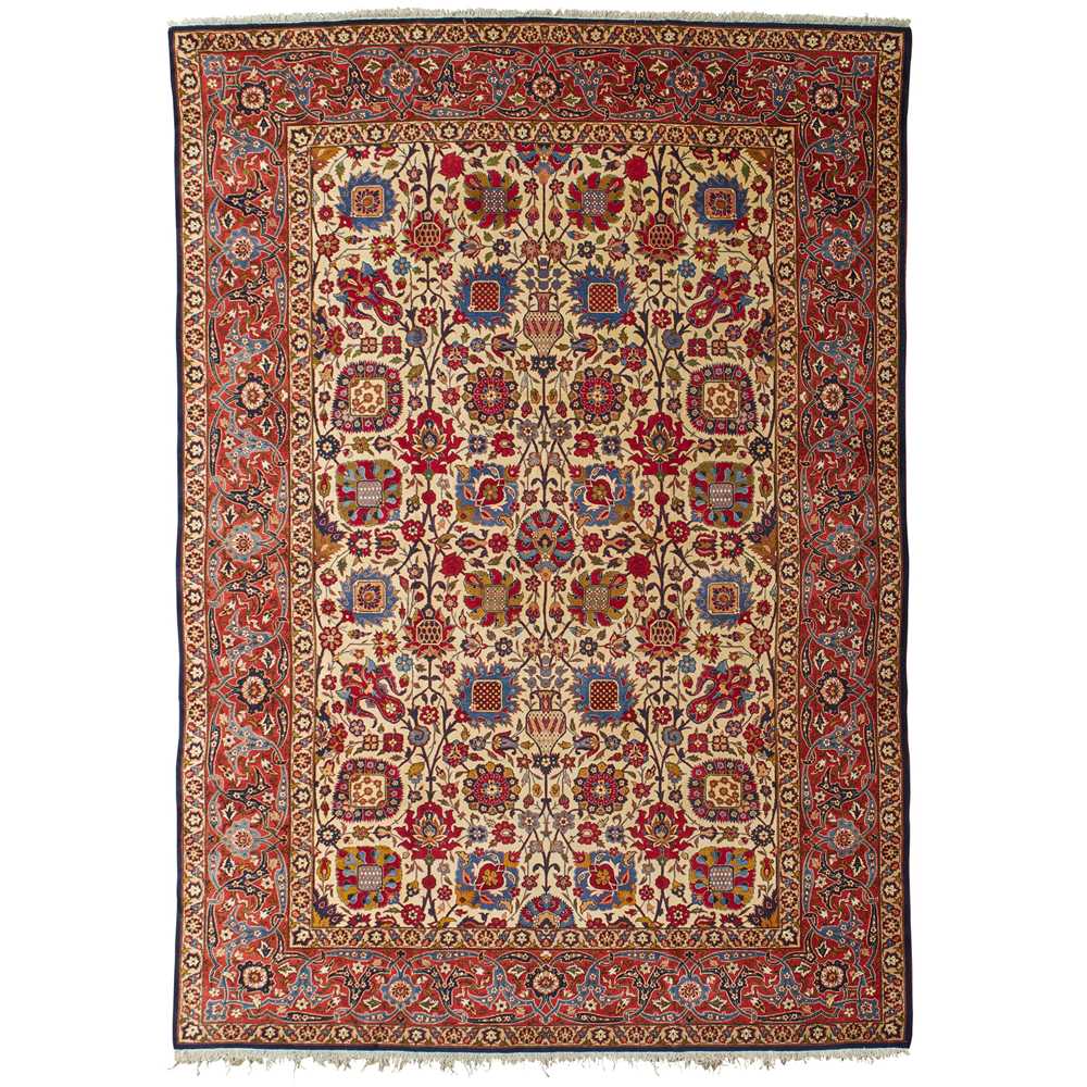 Appraisal: ISFAHAN CARPET CENTRAL PERSIA MID LATE TH CENTURY the cream