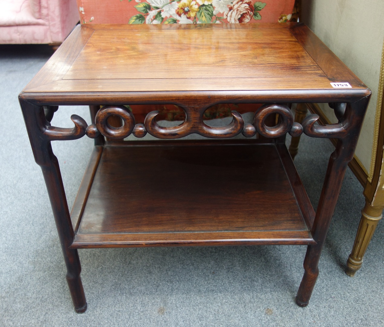 Appraisal: A th century Chinese low rectangular table with pierced frieze