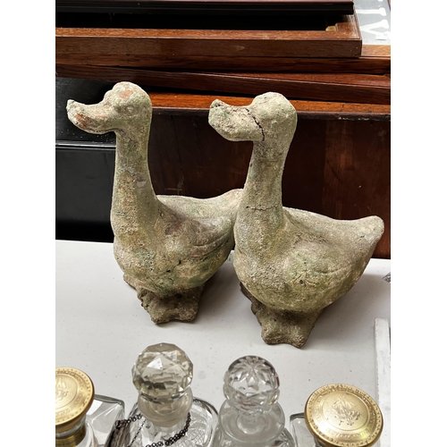 Appraisal: Pair of garden ducks each approx cm H