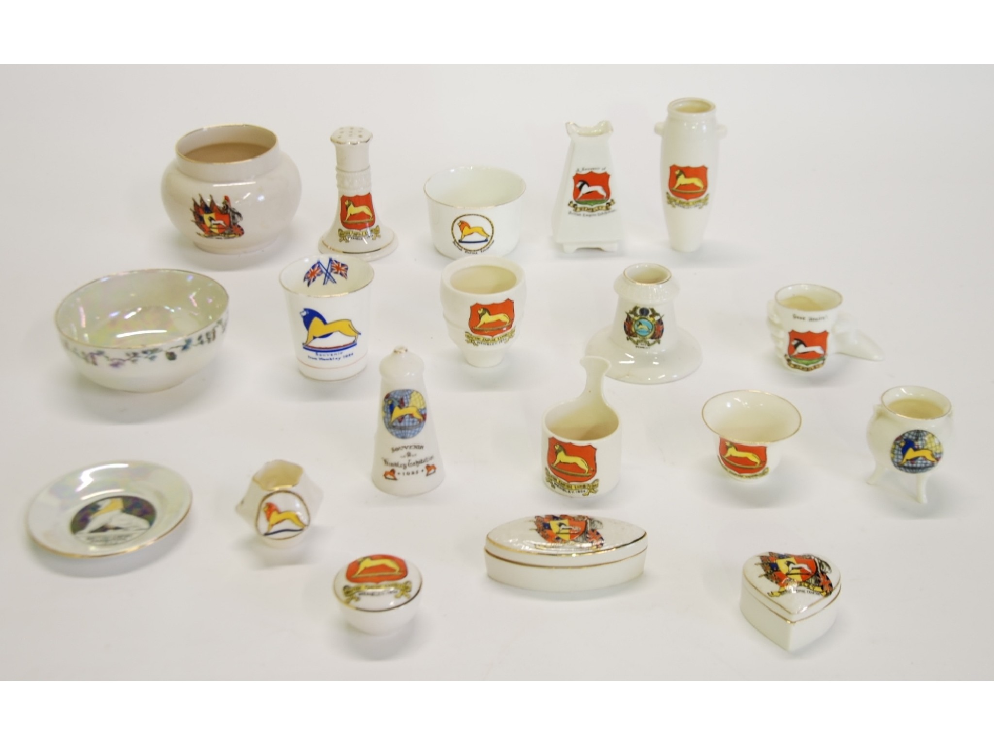 Appraisal: - BRITISH EMPIRE EXHIBITION WEMBLEY ITEMS OF CRESTED CHINA VARIOUS