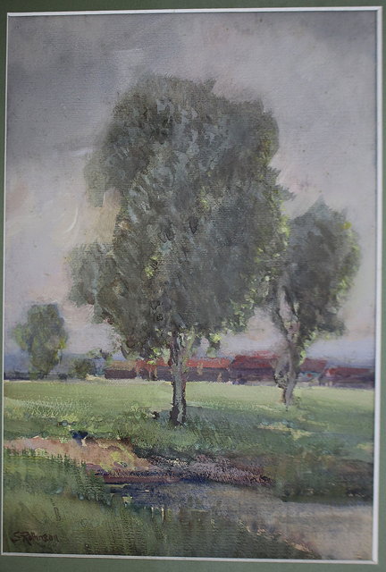 Appraisal: A PAINTING BY S ROLLINSON of a tree watercolour and