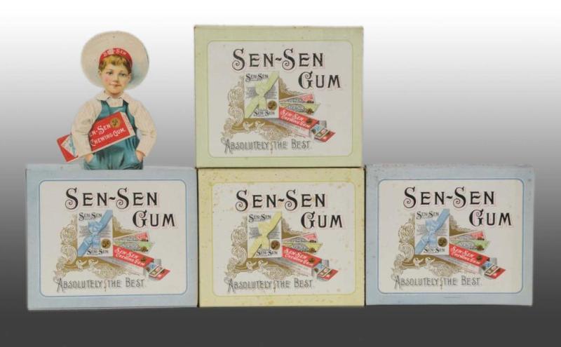 Appraisal: Lot of Sen-Sen Gum Display Boxes Description Circa to One