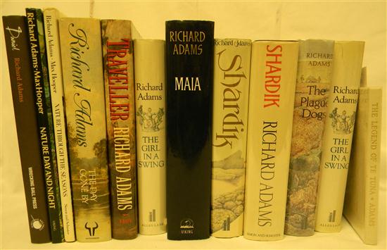 Appraisal: BOOKS Signed Richard Adams books five books either signed or