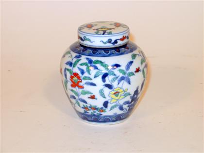 Appraisal: Chinese small Doucai covered jar kangxi six character mark qing