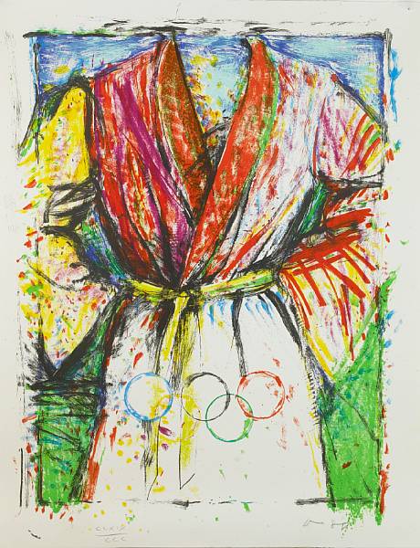 Appraisal: Jim Dine American born Olympic Robe Lithograph in colors on