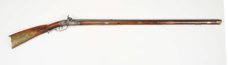 Appraisal: This rifle has a fine curly-maple stock and a full