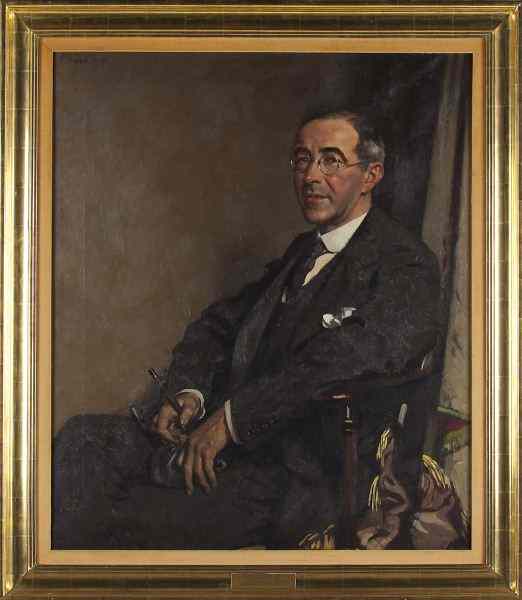 Appraisal: Sir William Orpen Portrait of Sir Ernest Bennsigned and dated