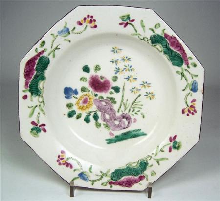 Appraisal: An th century Bow polychrome painted plate circa painted in