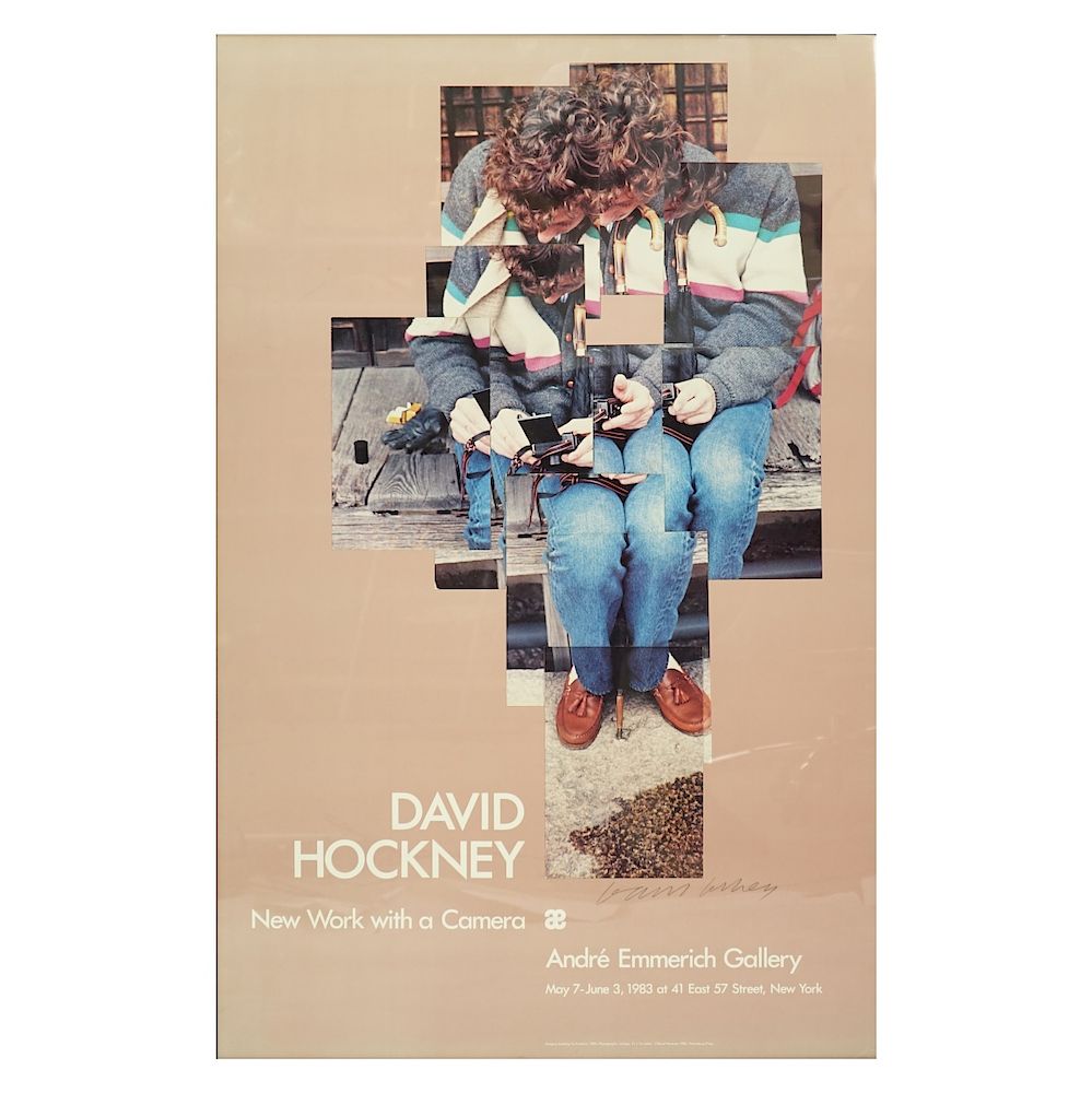 Appraisal: David Hockney Poster David Hockney British b Loading his Camera