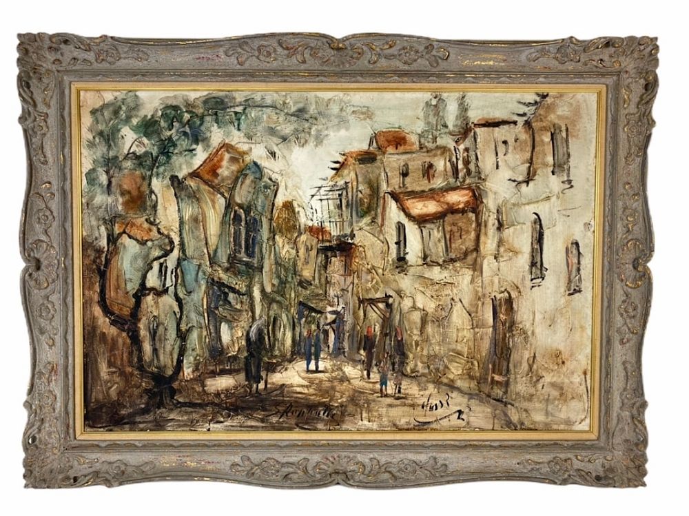 Appraisal: Zvi Raphaeli ISRAELI Village Zvi Raphaeli ISRAELI Village oil on