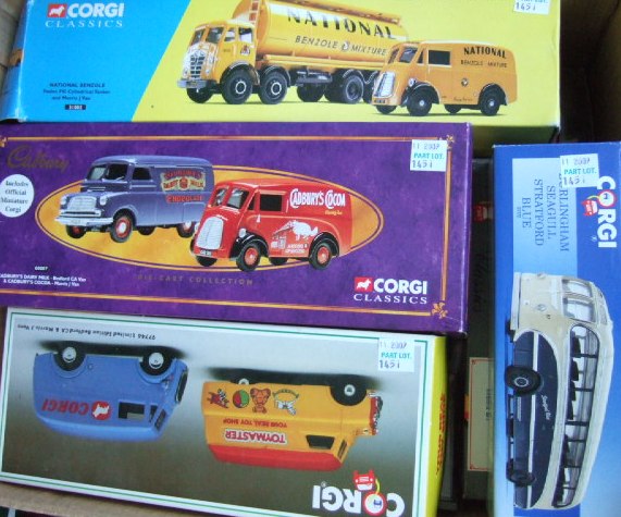 Appraisal: A quantity of Corgi classics Bedford CA vans and dormobile