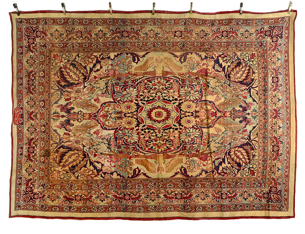 Appraisal: Kermanshah Signed Persian Carpet th C Persian Kermanshah signed carpet