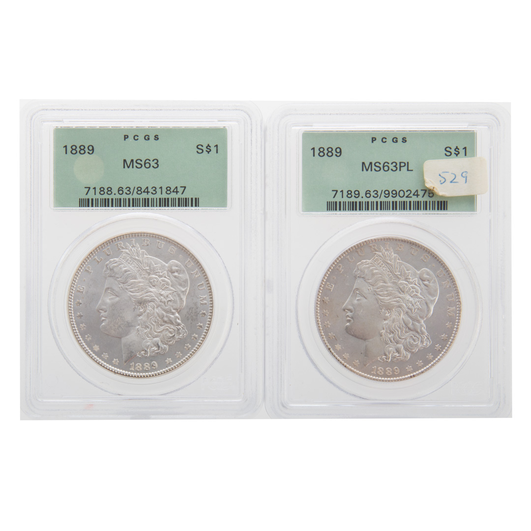 Appraisal: US - Morgan Dollars PCGS- PCGS- PL PCGS MS PCGS