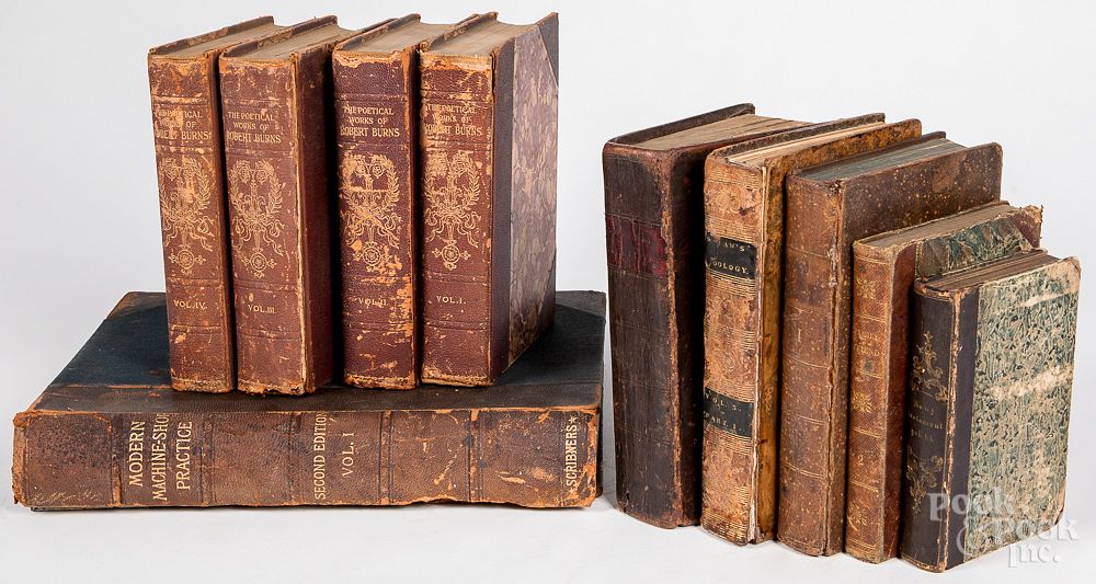 Appraisal: Group of leather bound books Group of leather bound books