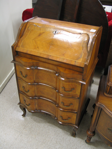 Appraisal: ROCOCO STYLE WALNUT AND PINE DIMINUTIVE WRITING DESK German th