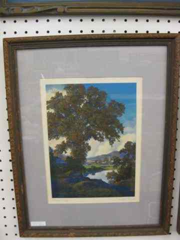 Appraisal: Maxfield Parrish Print ''Peaceful Valley'' image area '' x ''