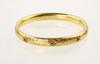 Appraisal: BRACELET - Antique K gold floral and scroll bangle bracelet