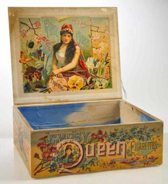 Appraisal: Gypsy Queen Cigarette Box Description Beautiful images of gypsy girl