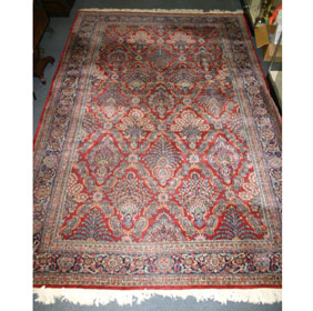 Appraisal: Semi Antique room size area rug ' x ' Good