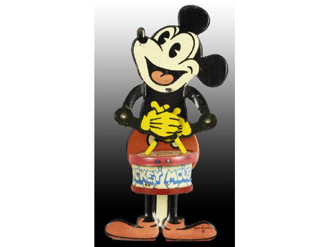 Appraisal: Walt Disney Nifty Mickey Mouse Jazz Drummer Toy Description German