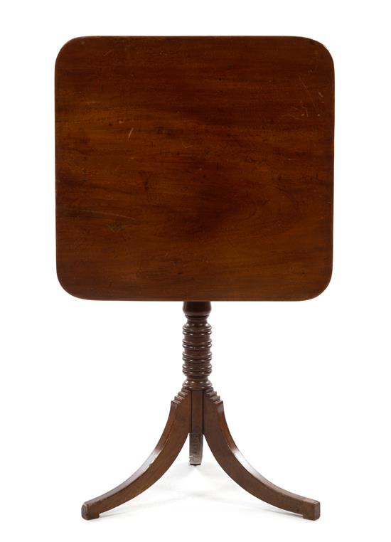 Appraisal: Sale Lot A George III Mahogany Tilt Top Tea Table