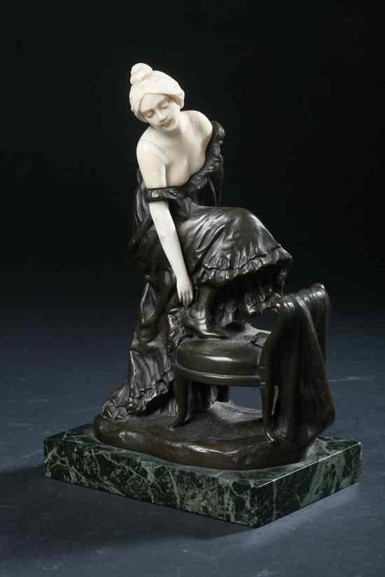 Appraisal: PAUL TERESZCZUK Austrian - Bronze and ivory on a green