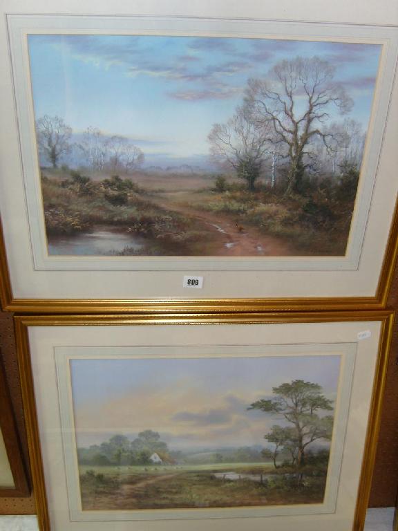 Appraisal: A pair of pastel drawings by W Reeves one showing