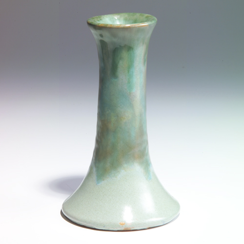 Appraisal: PAUL REVERE Bud vase covered in an unusual thick green