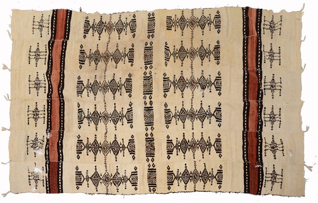 Appraisal: A MALI FULANI TRIBE WOOLLEN BLANKET with stylised decoration x