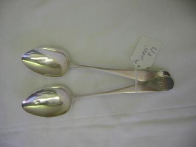 Appraisal: A PAIR OF GEORGIAN TABLE SPOONS in Old English pattern