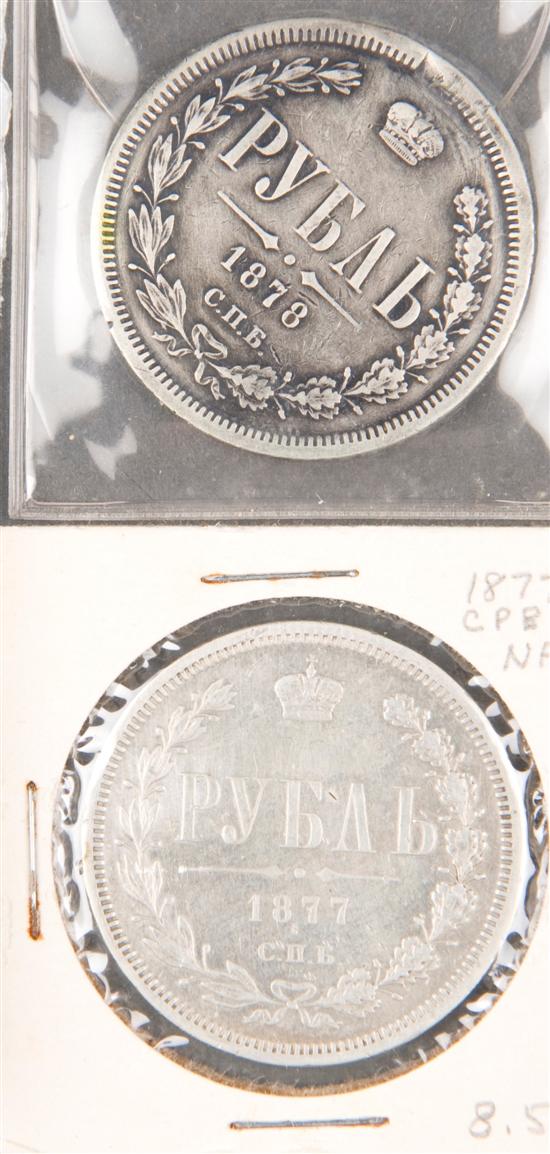 Appraisal: Russian Silver Coins Alexander II Roubles