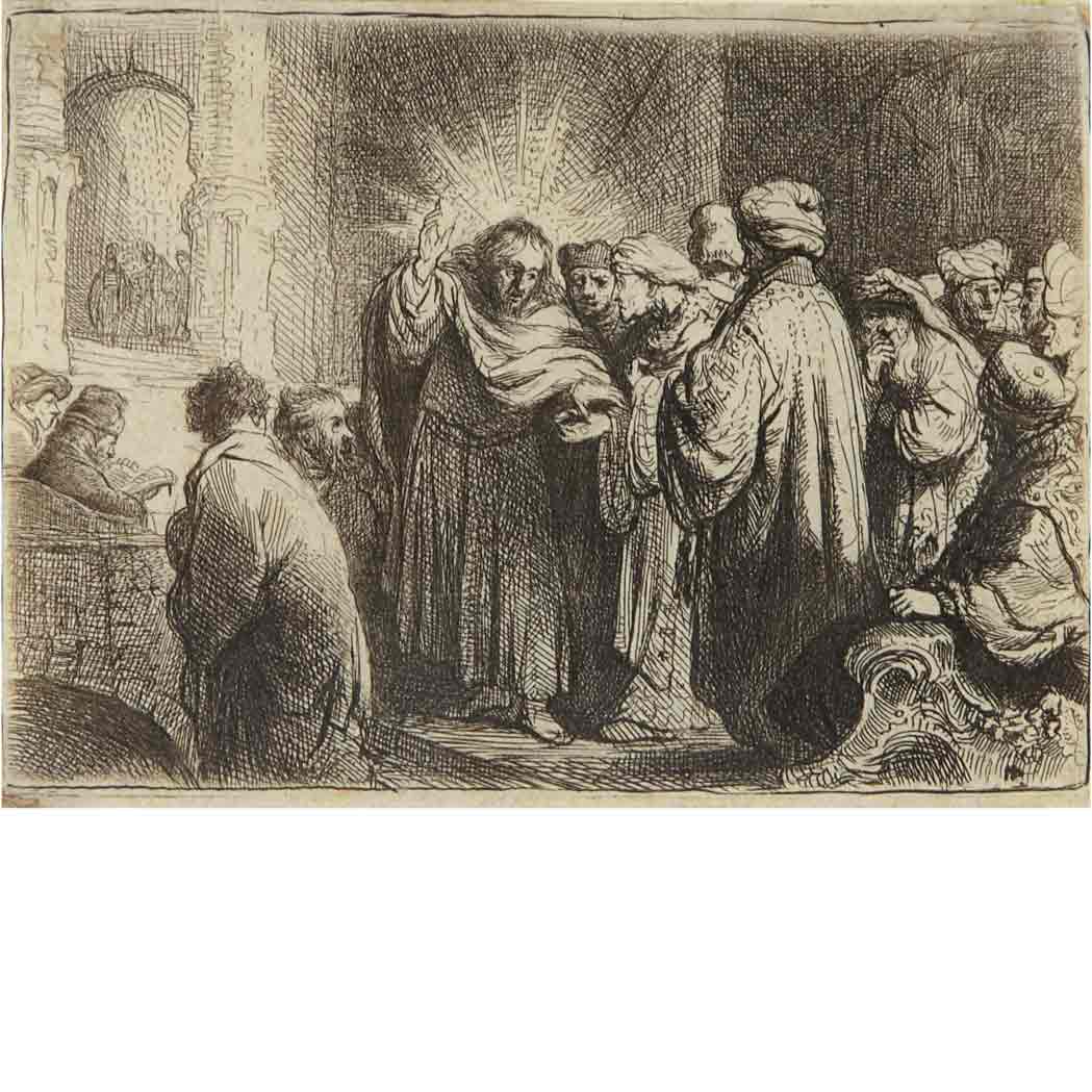 Appraisal: Rembrandt van Rijn THE TRIBUTE MONEY B Etching circa second