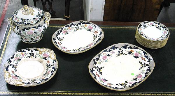 Appraisal: A Minton ironstone partial dinner service late th century Transfer