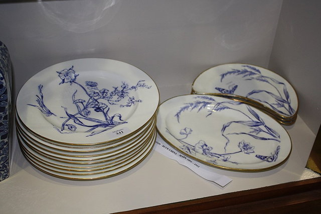 Appraisal: A MINTON AESTHETIC UNDERGLAZE BLUE PART SERVICE marks used -