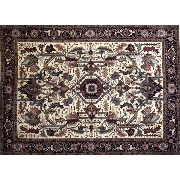 Appraisal: AGRA SERAPE Room-size rug with cream field midnight flower head