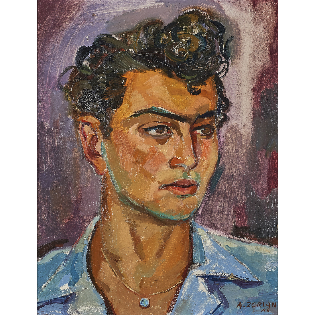 Appraisal: Ashdad Zorian Armenian - Portrait of a Man oil on