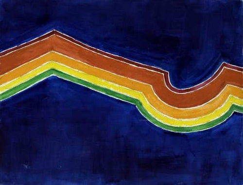 Appraisal: ALMA THOMAS - Untitled Watercolor on thick wove paper circa