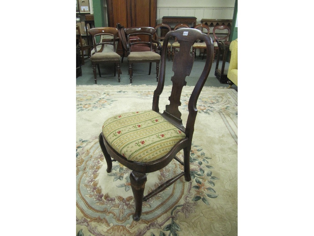 Appraisal: Georgian fiddle back chair