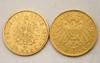 Appraisal: COINS - Lot of two Mark gold pieces Hamburg J